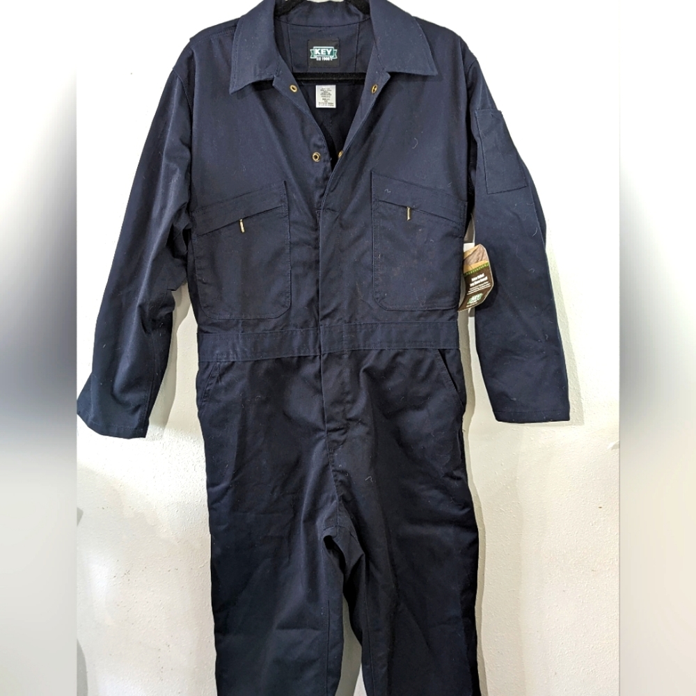Keys Unlined Jumpsuit NWT women's M short blue